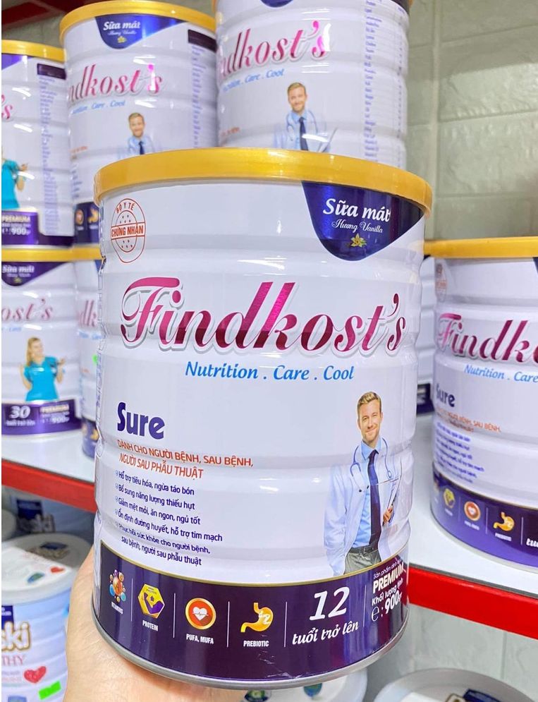 Sữa bột Findkost's Sure bổ sung dinh dưỡng dành cho người trên 12 tuổi thơm ngon