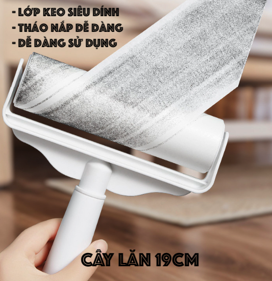 [19cm] Cây Lăn Bụi Sàn / Dụng Cụ Lau Sàn, Mành Rèm Siêu Tiện Dụng H226