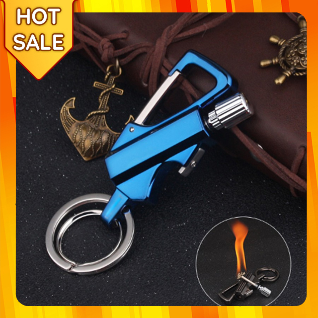 Hộp Quẹt Bật Lửa Móc Khóa Diêm Xăng Vĩnh Cửu Honest BCK2-666 Thiết Kế Độc Lạ Nhỏ Gọn Sang Trọng Dùng Xăng Bấc Đá Zippo Cao Cấp - Màu Ngẫu Nhiên (KHÔNG CHỨA XĂNG GAS)