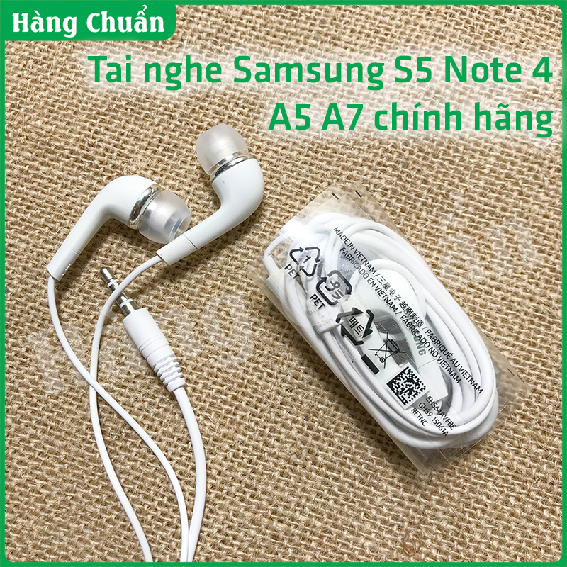 Hàng Chuẩn - Tai nghe Samsung chính hãng zin máy Galaxy S5 Note 4 A5 A7 chân tròn 3.5mm thị trường châu Âu
