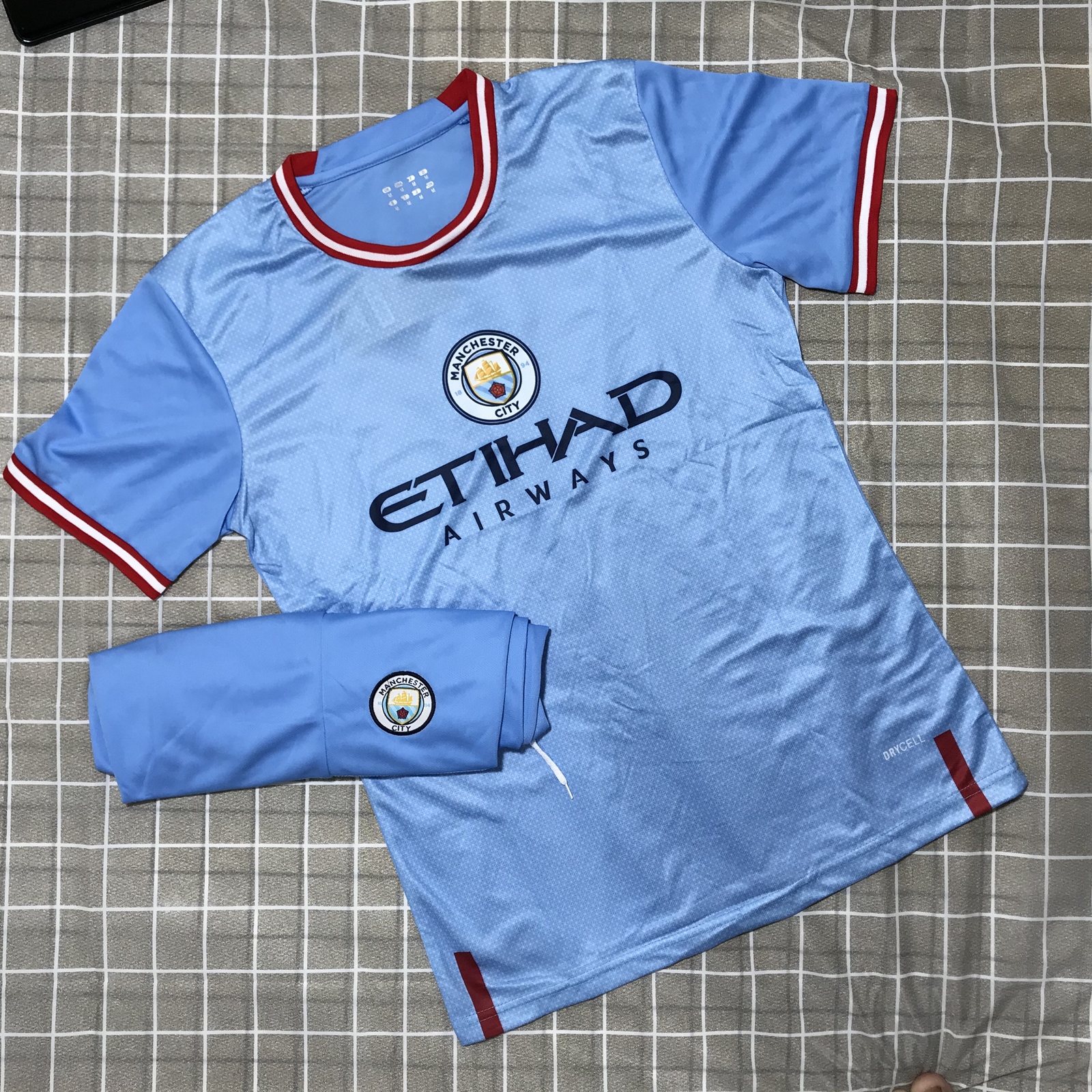 Áo bóng đá -Áo Đá Banh CLB Manchester City-Thun Thái Cao Cấp-Mẫu mới-Siêu Thoáng,Siêu Bền,Thoáng mát