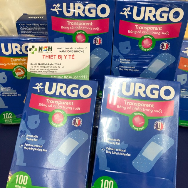 Băng keo cá nhân trong suốt Urgo Transparent - 4 miếng Pháp