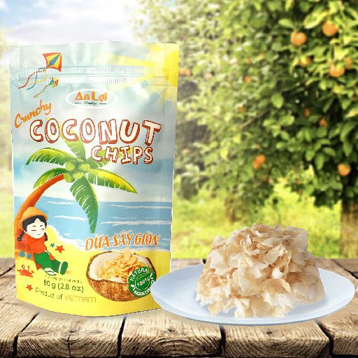 Dừa sấy giòn thương hiệu an lợi túi 80g