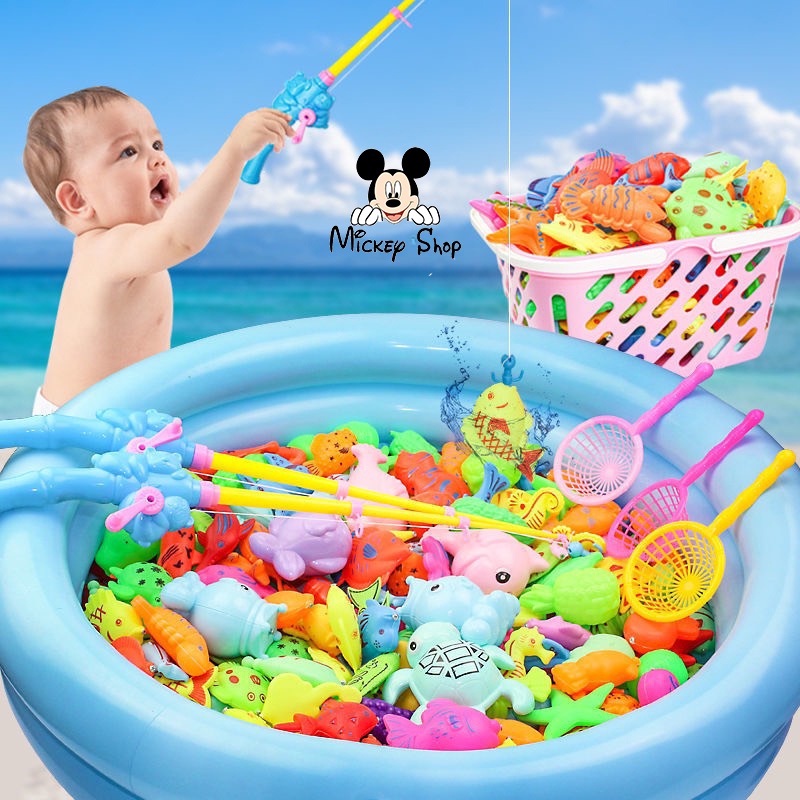 Đồ chơi câu cá nam châm,bộ câu cá 42 chi tiết có kèm bể phao hàng minhkid loại đẹp nhiều chi tiết,bé rất thích