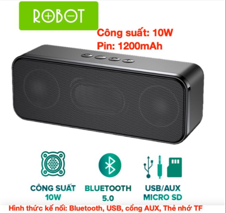 Loa Bluetooth Công Suất 10W pin 1200mAh ROBOT RB520 - BH 12 tháng