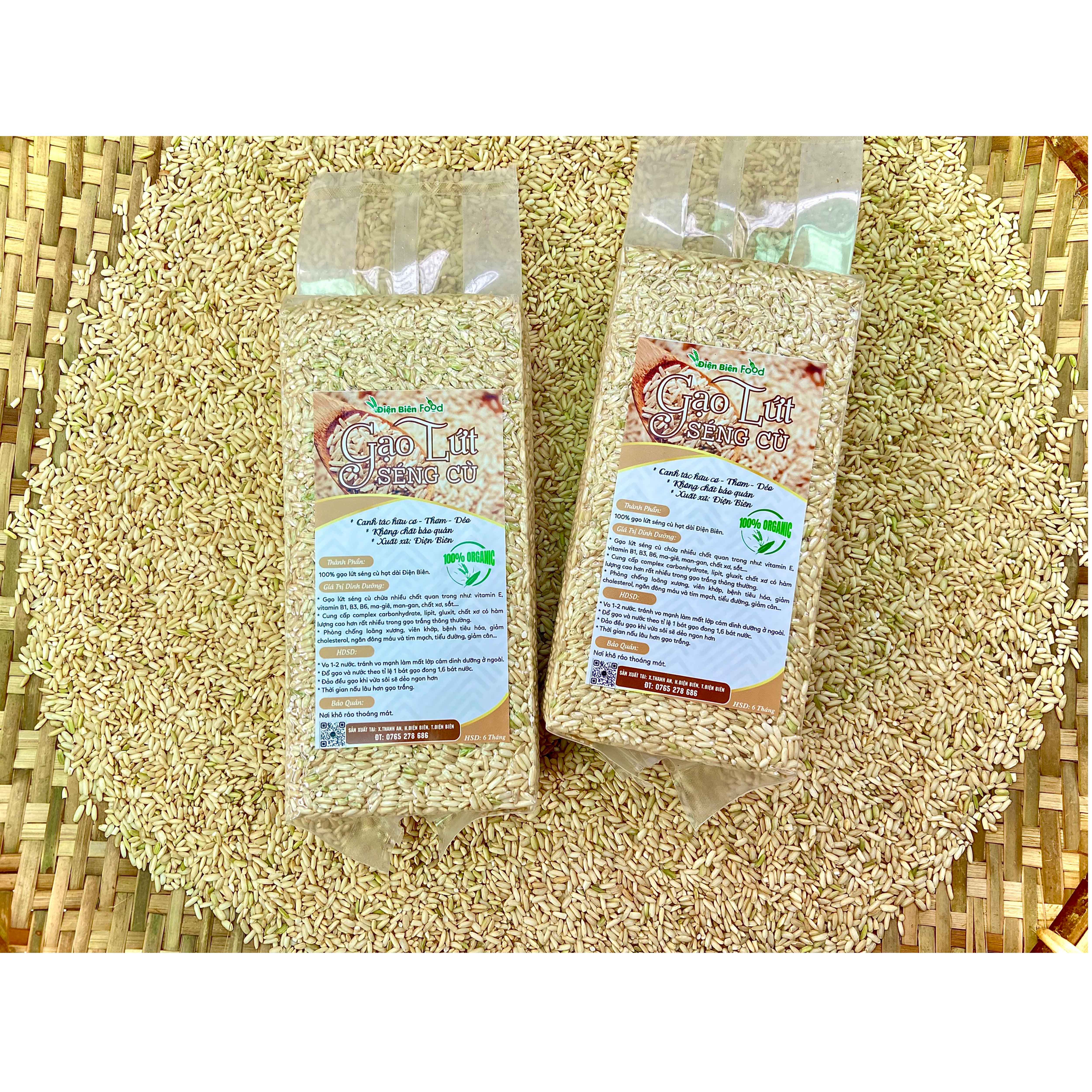 Gạo lứt séng cù dài điện biên combo 5kg