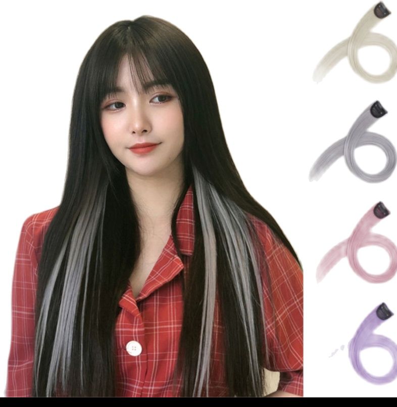 Tóc giả kẹp line loại tốt nhiều màu sắc nổi bật hot nhất hiện nay - tóc kẹp highlight chiều dài trung bình 55cm