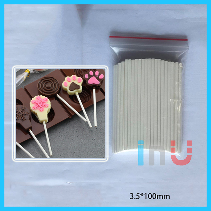 [HCM]HCM - Bịch 100 que làm kẹo mút kẹo socola cakepop