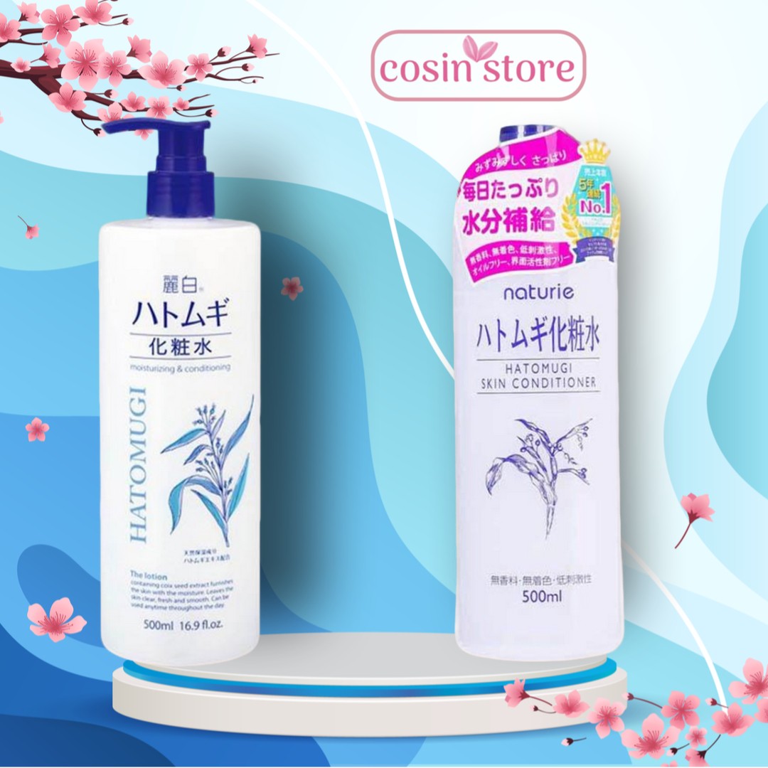 Lotion Nước Hoa Hồng Hatomugi Skin Conditioner 500ml của Nhật Bản dưỡng da ý dĩ Naturie hatomugi Cosin Store