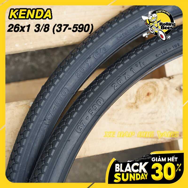 Săm lốp, vỏ ruột xe đạp phổ thông 26x1 3/8 chính hãng kenda