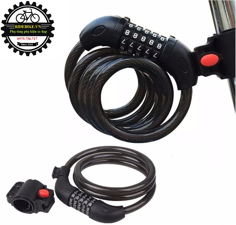 Khóa dây xe đạp 5 số đổi mã tonyon ty566