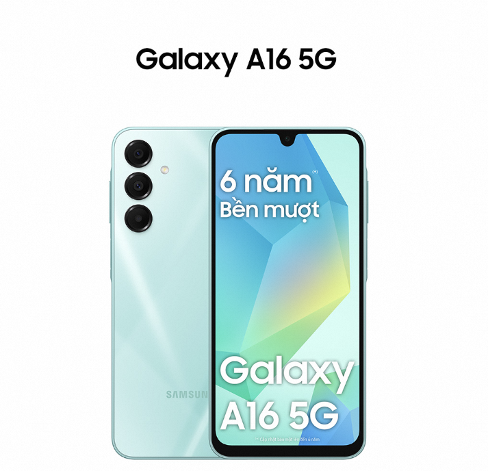 [THANH LÝ] Điện thoại S a m s u n g  Galaxy A16 5G (8GB/128GB) màn hình Super AMOLED 6.7" kháng bụi nước IP54 bền mượt 6 năm - Màu Bạc Hà - Sản phẩm nguyên vẹn + Trôi bảo hành