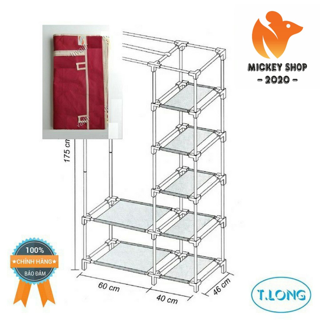 [Bền Đẹp] Bao Áo Tủ Vải Thanh Long 01 TLBA01 - Mickey2020shop