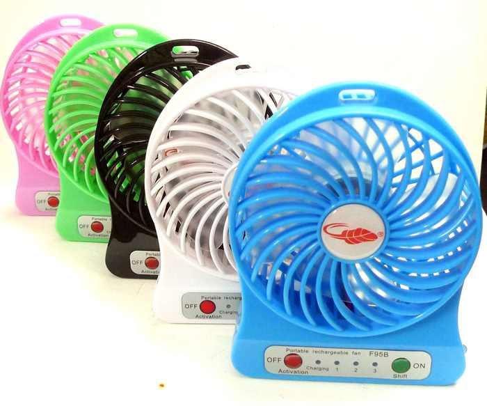 Quạt tích điện USB 3 chế độ mini siêu mát có cổng loại tốt PDL