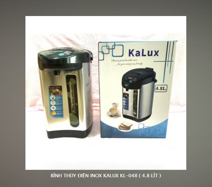 Bình thủy điện inox kalux kl-048