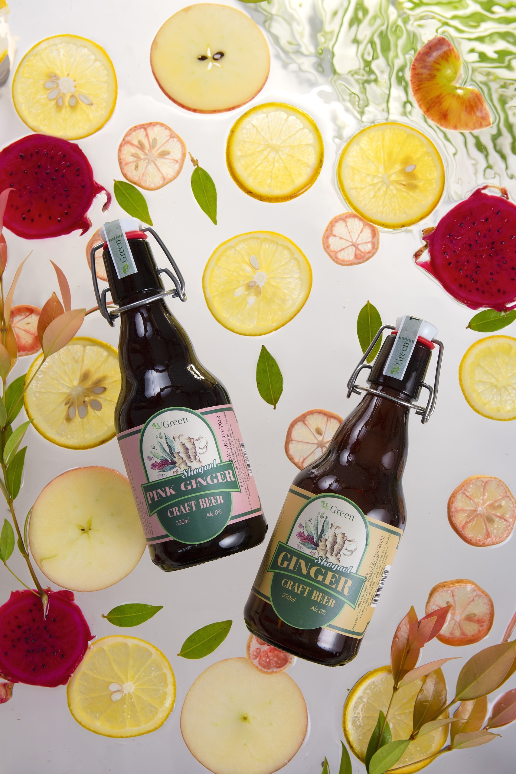 inbox chọn vị Kombucha Vgreen VKombucha Trà bất tử, bia gừng, chill