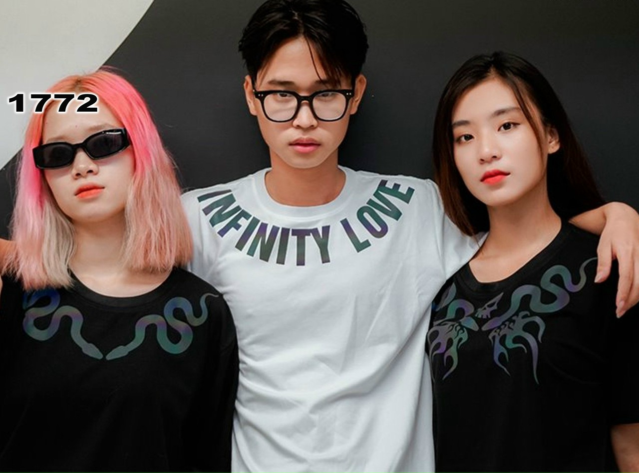 Áo thun unisex nam nữ infinfteity-love phản quang siêu chất