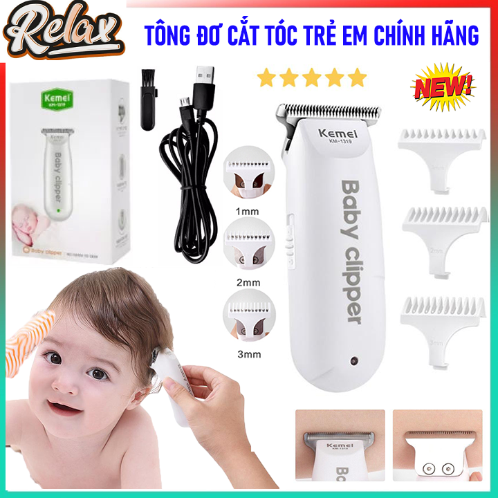 Tông đơ cắt tóc cho bé kemei km - 1319, hớt tóc gia đình, trẻ em, máy cắt tóc đa năng, không dây, chuyên nghiệp