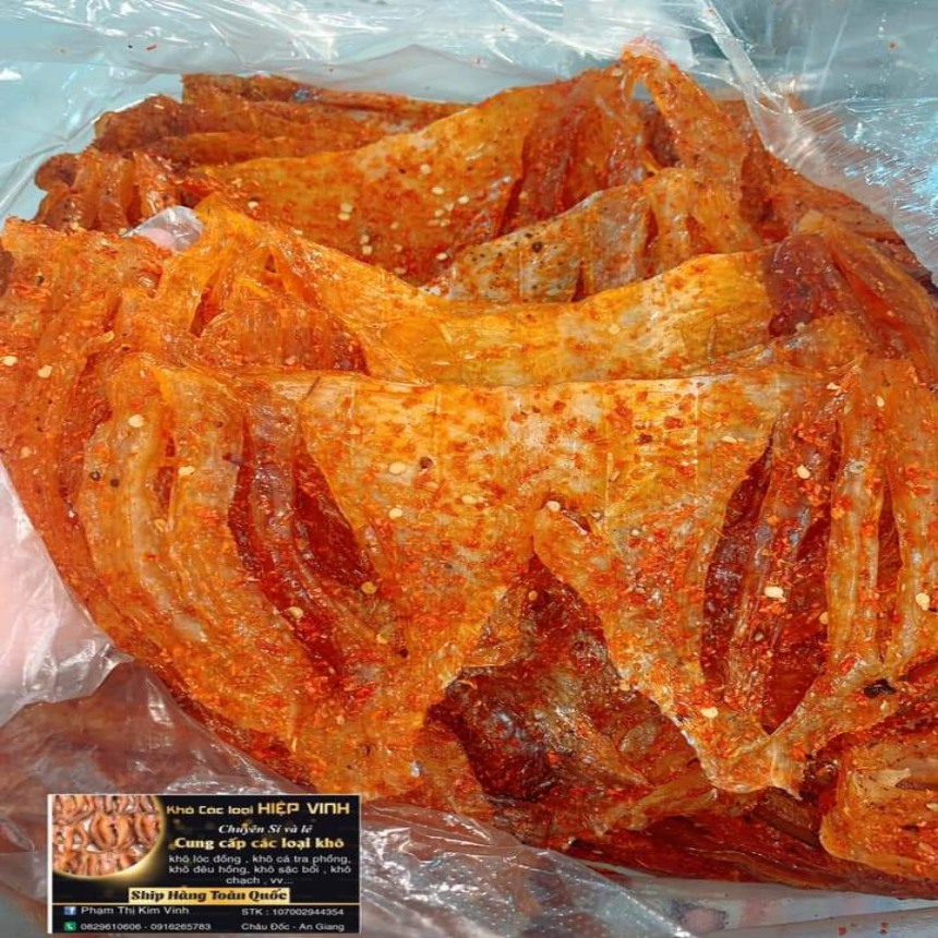Khô Cá diêu hồng ướp lạc vừa ăn bao không mặn, không cần ngâm nước,cá tươi ngon, Khô Ông Chín