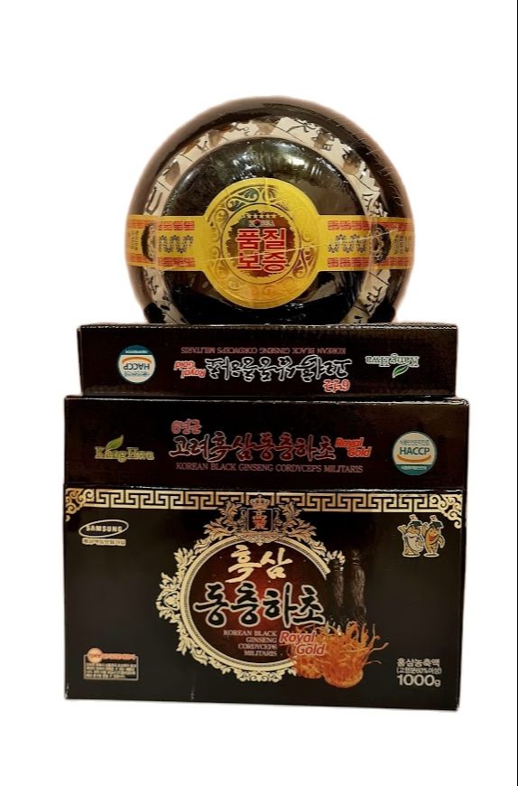 Hũ cao hắc sâm kết hợp đông trùng hạ thảo royal gold hàn quốc 1kg