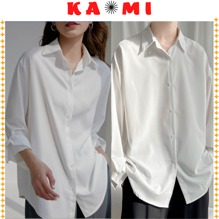 Áo sơ mi nam trắng form rộng tay dài cổ bẻ chuẩn form Hàn Quốc vải lụa mềm mịn nhiều màu trẻ trung năng động MRD01