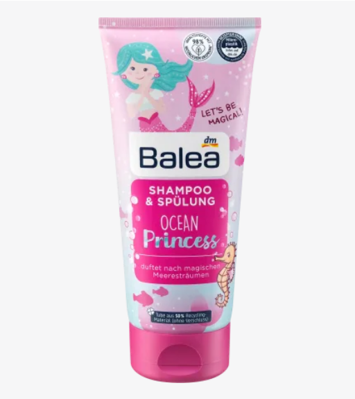 Dầu gội đầu và xả cho tóc mềm mượt dành cho bé gái - BALEA PRINCESS 200ML