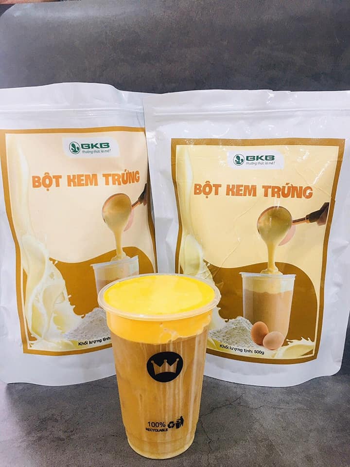 Bột kem trứng nguyên liệu pha chế gói 500g chuẩn vị BKB