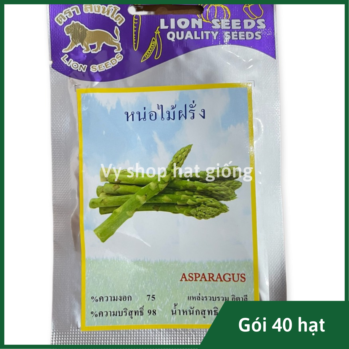Hạt giống măng tây xanh Thái Lan