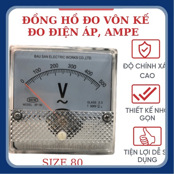 Đồng hồ đo vôn kế xoay chiều Bew DC ; dòng điện ampe; Đồng hồ lắp đặt tủ điện ;