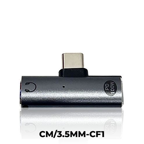Đầu chuyển Type C ra Type C + 3.5. Đầu đổi Type-C ra 3.5mm + PD 100W CM/3.5MM-CF 100W-GR. Màu xám hoặc trắng ngẫu nhiên