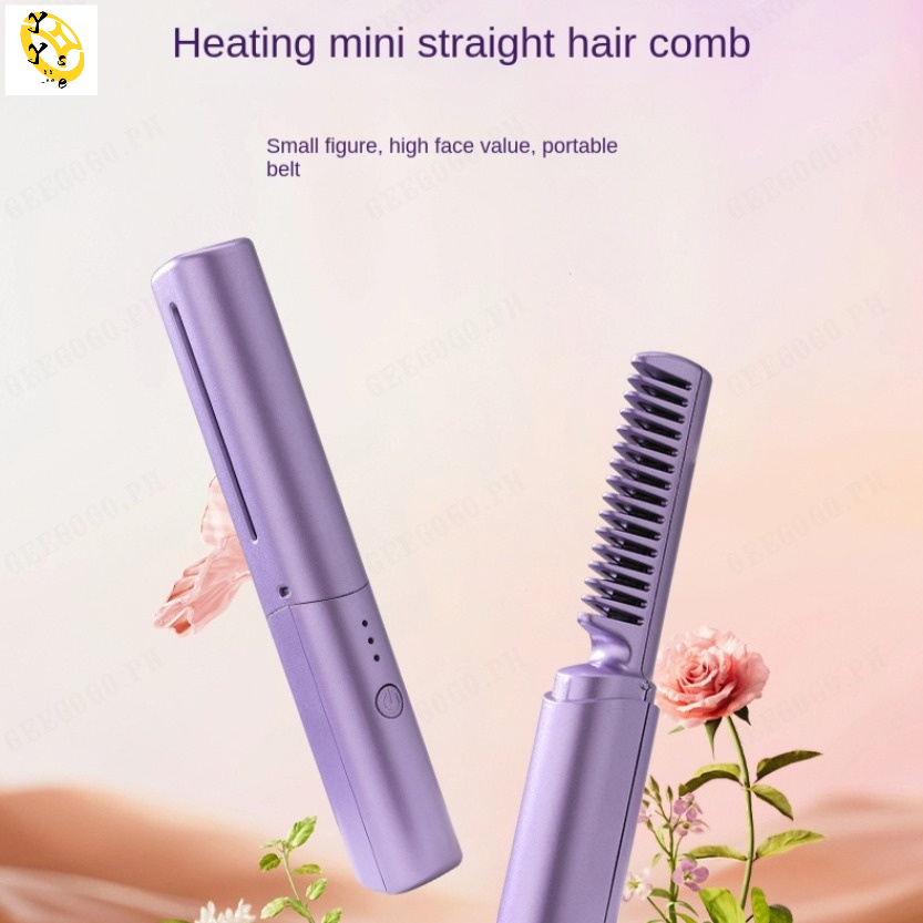 Lược Điện Chải Thẳng - Chải uốn tóc đa Năng - Làm nóng uốn xoăn tóc