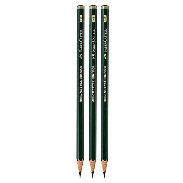 Bút Chì Đen HB Castell 9000 - Faber-Castell 117133 (Bộ 3 Cây)