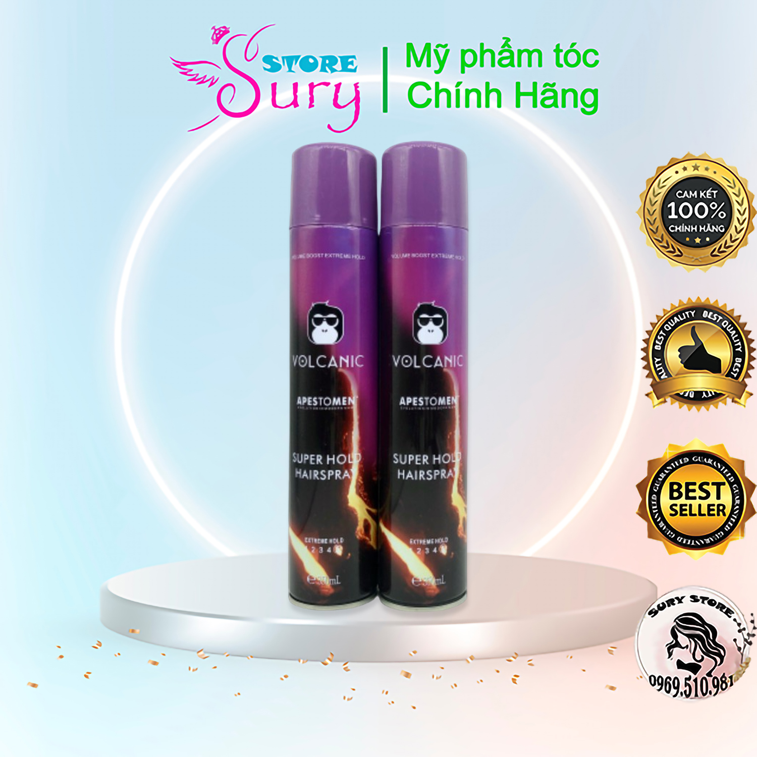 Gôm xịt tóc tạo kiểu vocanic chính hãng sury_store
