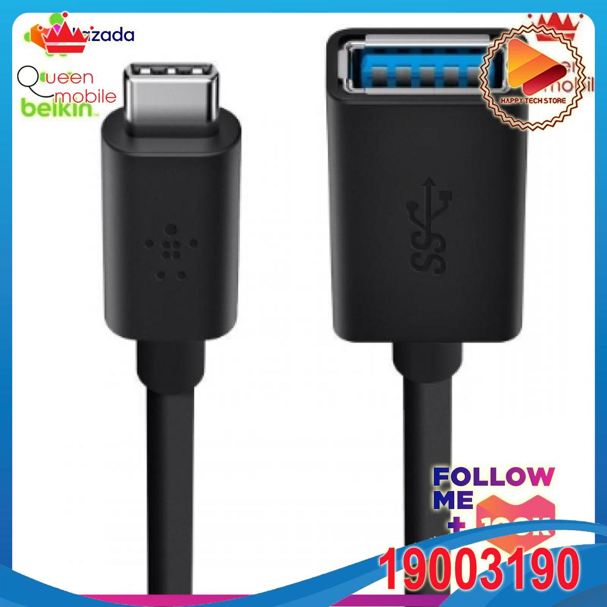 Cáp belkin cổng chuyển tiện lợi siêu nhanh 3.0 usb-c to usb-a 5gbps - f2cu036bt
