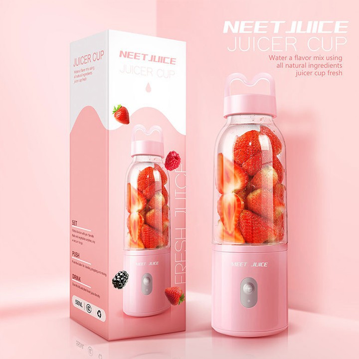 Máy xay sinh tố mini cầm tay meet juice, máy xay hoa quả-nhỏ mà có võ