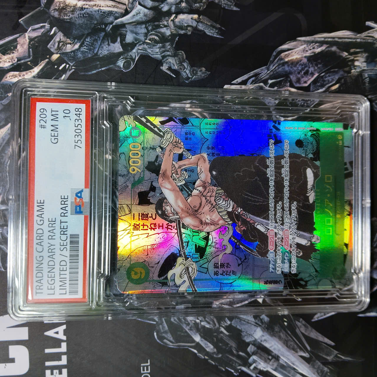 Tranh thẻ psa Roronoa Zoro OP06-118 Manga JAPANESE slab 10 NF43 9