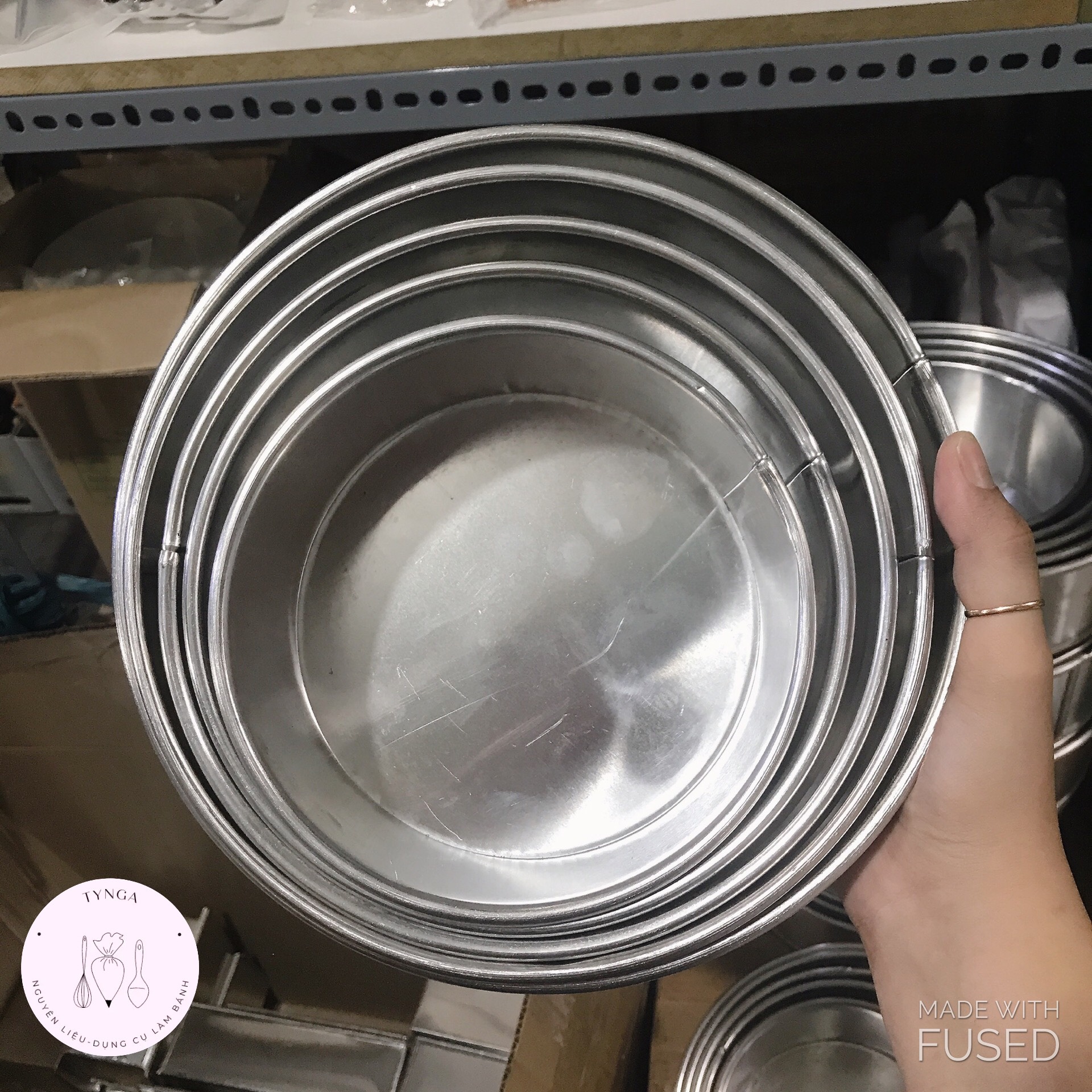 Khuôn nhôm nướng bánh hình tròn đáy liền hàng gia công