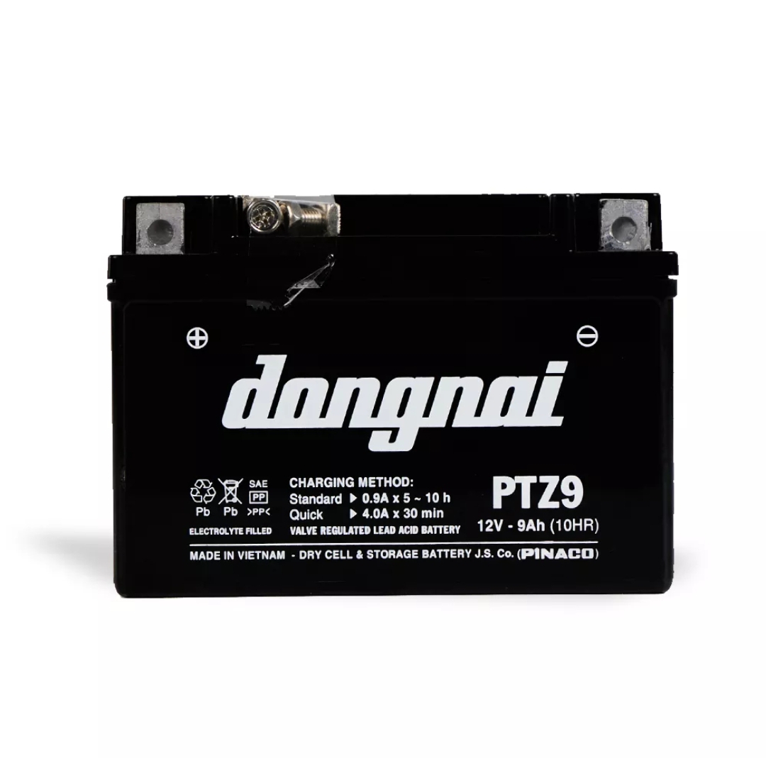 Ắc quy khô miễn bảo dưỡng Đồng Nai PTZ9 | 12V - 9Ah