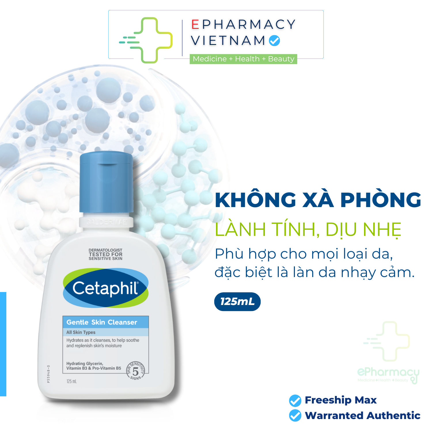 Cetaphil Gentle Skin Cleanser - Sữa rửa mặt Cetaphil Gentle Skin Cleanser 125ml