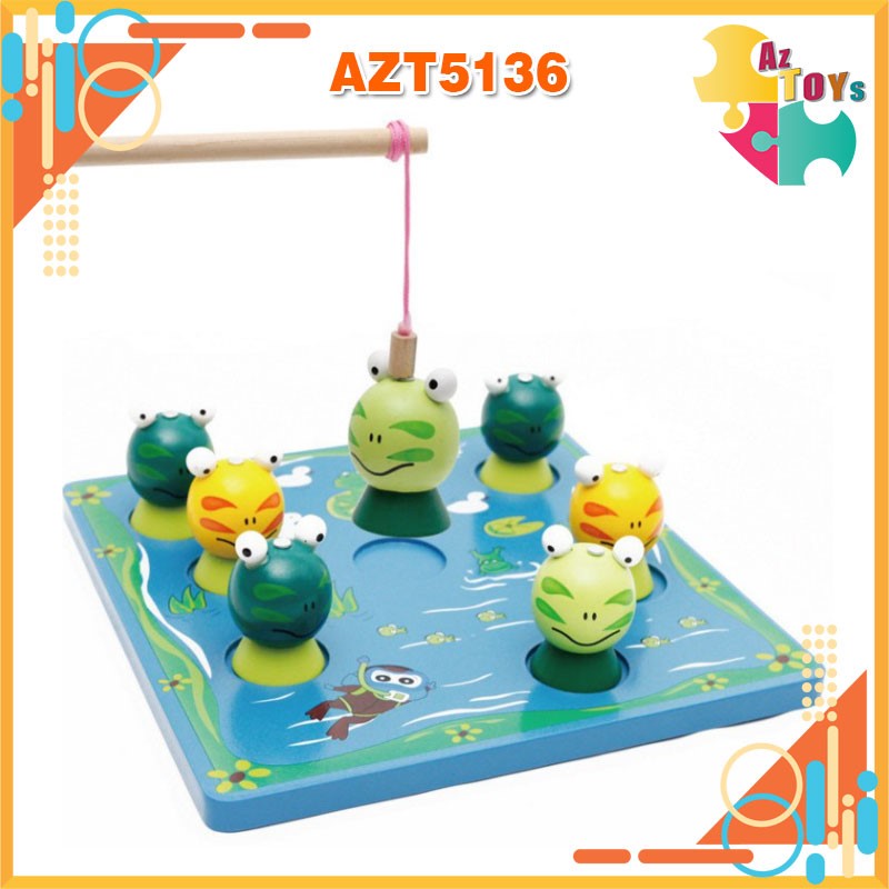 Bộ đồ chơi gỗ câu ếch 2 cần - azt5136