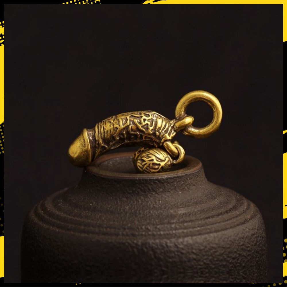 Tượng Nhỏ Bằng Đồng Hình Con Ciu Độc Lạ (Kích Thước: 2 x 3.7cm)