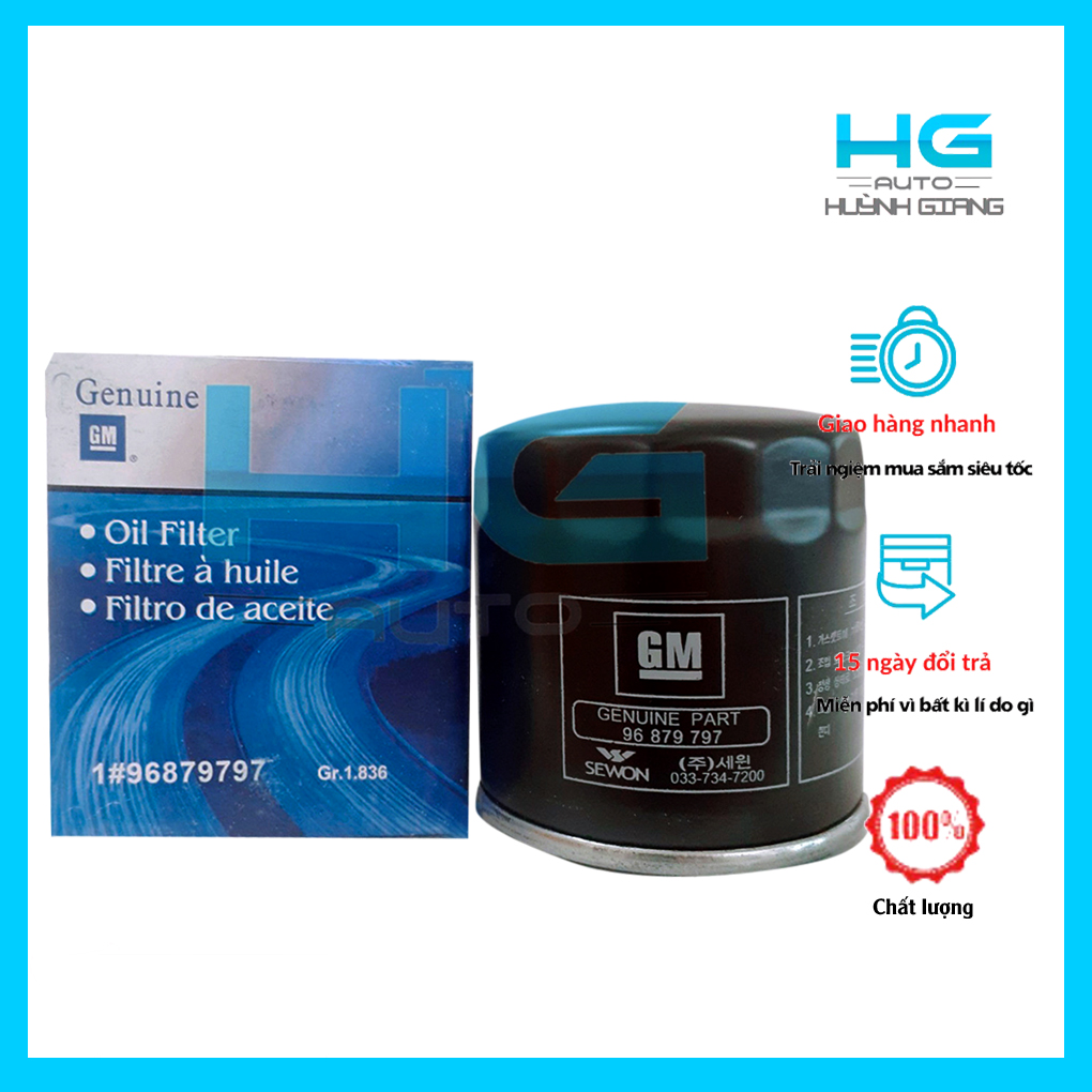 Lọc dầu nhớt Chevrolet Cruze số sàn, Chevrolet Captiva, Chevrolet Lacetti, Chevrolet Lanos, Chevrolet Gentra. Mã sản phẩm 96879797 - Hgauto
