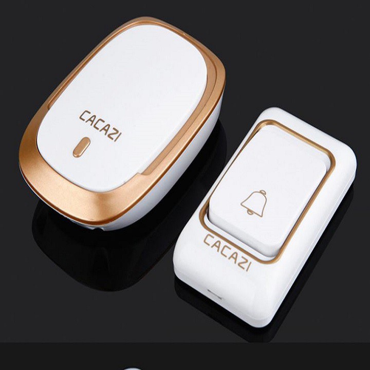 Chuông Không Dây CACAZI Kết Nối Cực Xa 300M, 36 Kiểu Chuông, 4 Mức Âm Lượng, Được Mã Hoá Tần Số Riêng Ko Bị Trùng Sóng