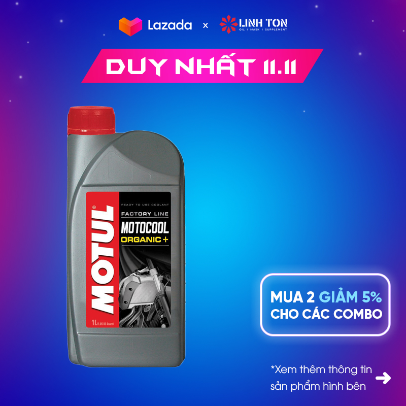 Nước làm mát cao cấp pha sẵn Motul Motocool Factory Line Organic 1L