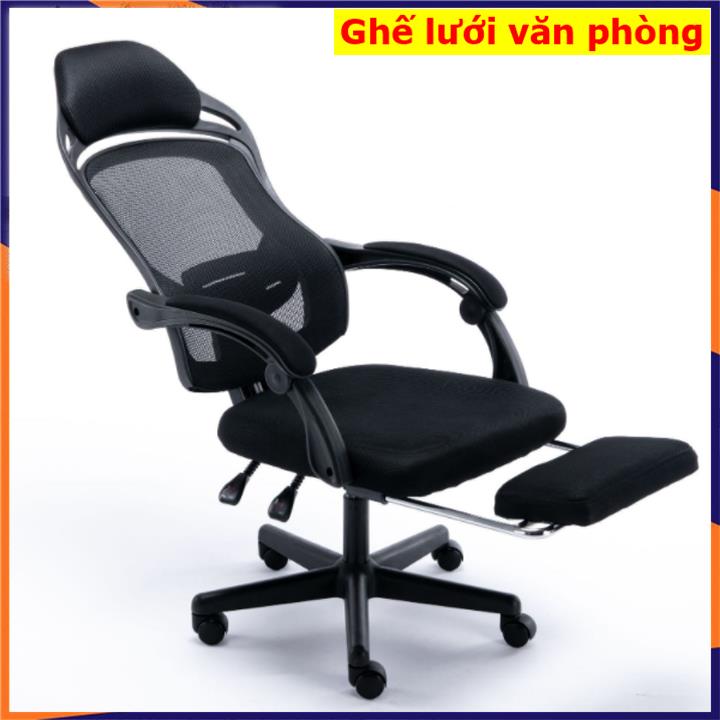 [HOT SALE] Ghế văn phòng lưng lưới cao cấp có ngả lưng, xoay 360, có gác chân