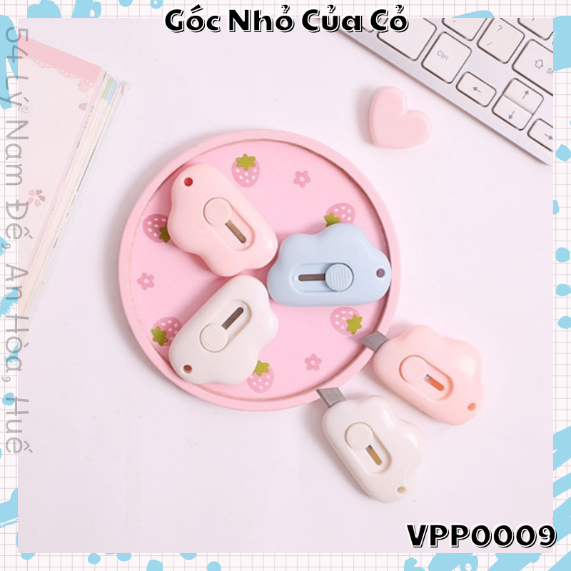 Dao cắt, dao rọc giấy Mini Hình Đám Mây Dễ thương Màu pastel gocnhocuaco VPP0009