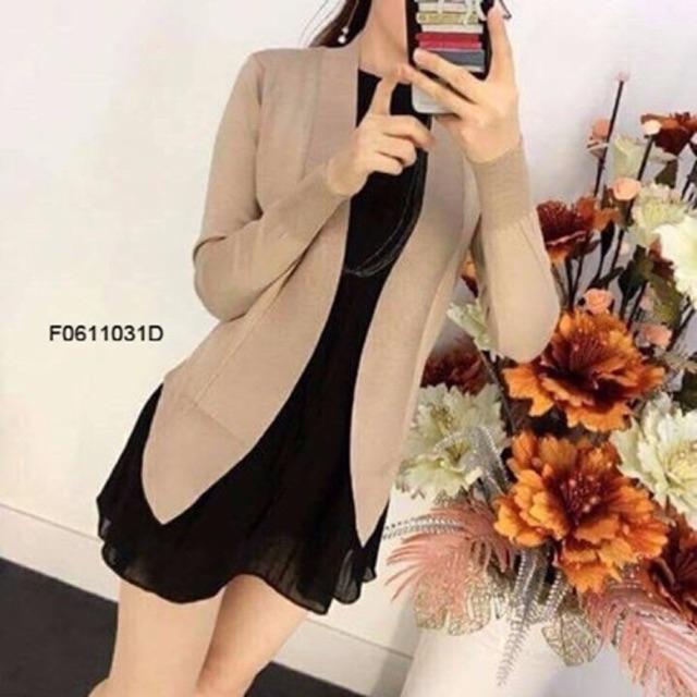 Áo khoác len vạt chéo cao cấp