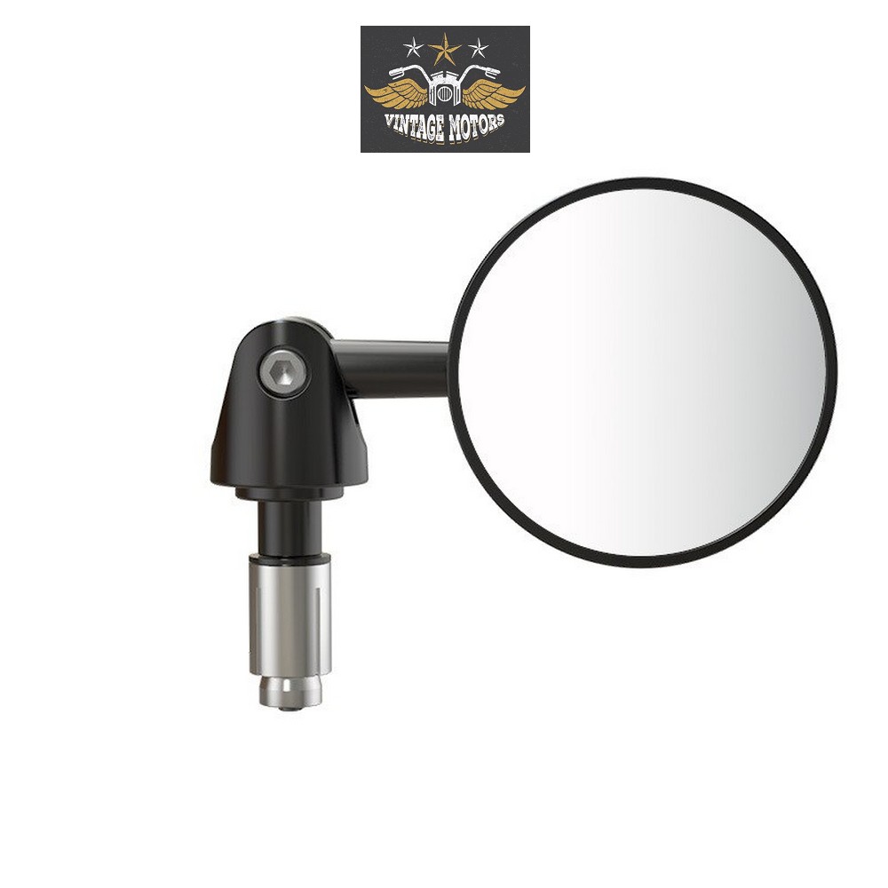 Gương gù ⭐𝑭𝑹𝑬𝑬𝑺𝑯𝑰𝑷⭐ gương gù tròn vỏ nhôm, kính chiếu hậu lắp tay lái xe máy ( 1 Chiếc)
