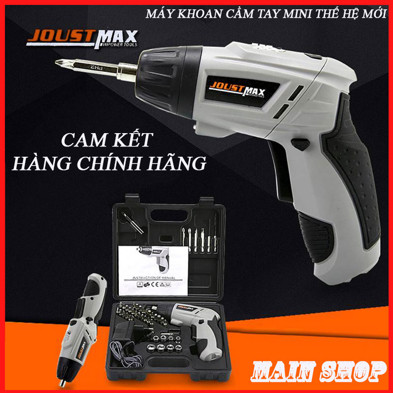 Máy khoan, Máy bắn vít 2 chiều mini khoan vặn dùng pin nhỏ gọn, Bộ máy khoan và vặn ốc vít đa năng có sạc tích điện Joust Max  máy khoan cầm tay, khoan 12v auto, khoan pin, bộ khoan cầm tay không dây.