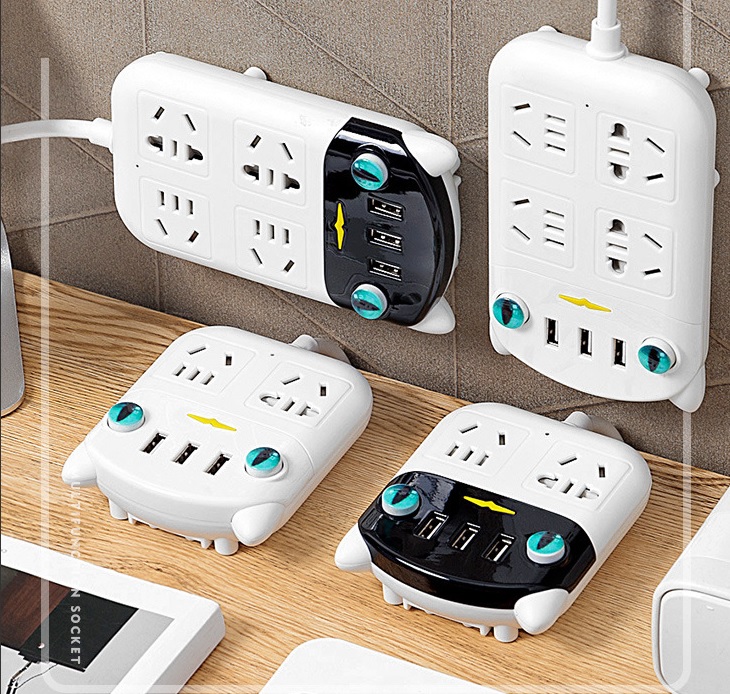 Ổ Cắm Điện Thông Minh Đa Tính Năng Có Cổng USB Dây Dài 2,8M